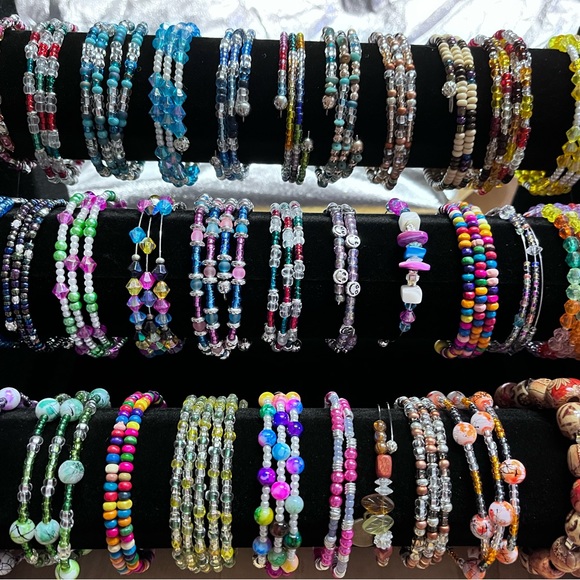 Women’s Beaded Wrap Bracelets - Picture 1 of 2